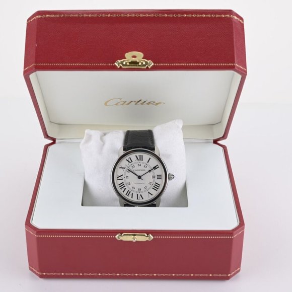 Cartier Ronde Solo XL 3802 W6701010 42mm Stainless Steel Watch W/ Box - Picture 6 of 13